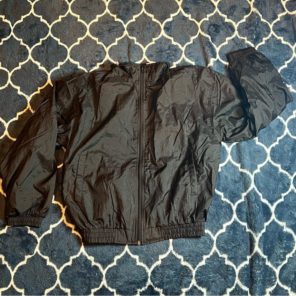 Kids Black Windbreaker Jacket
